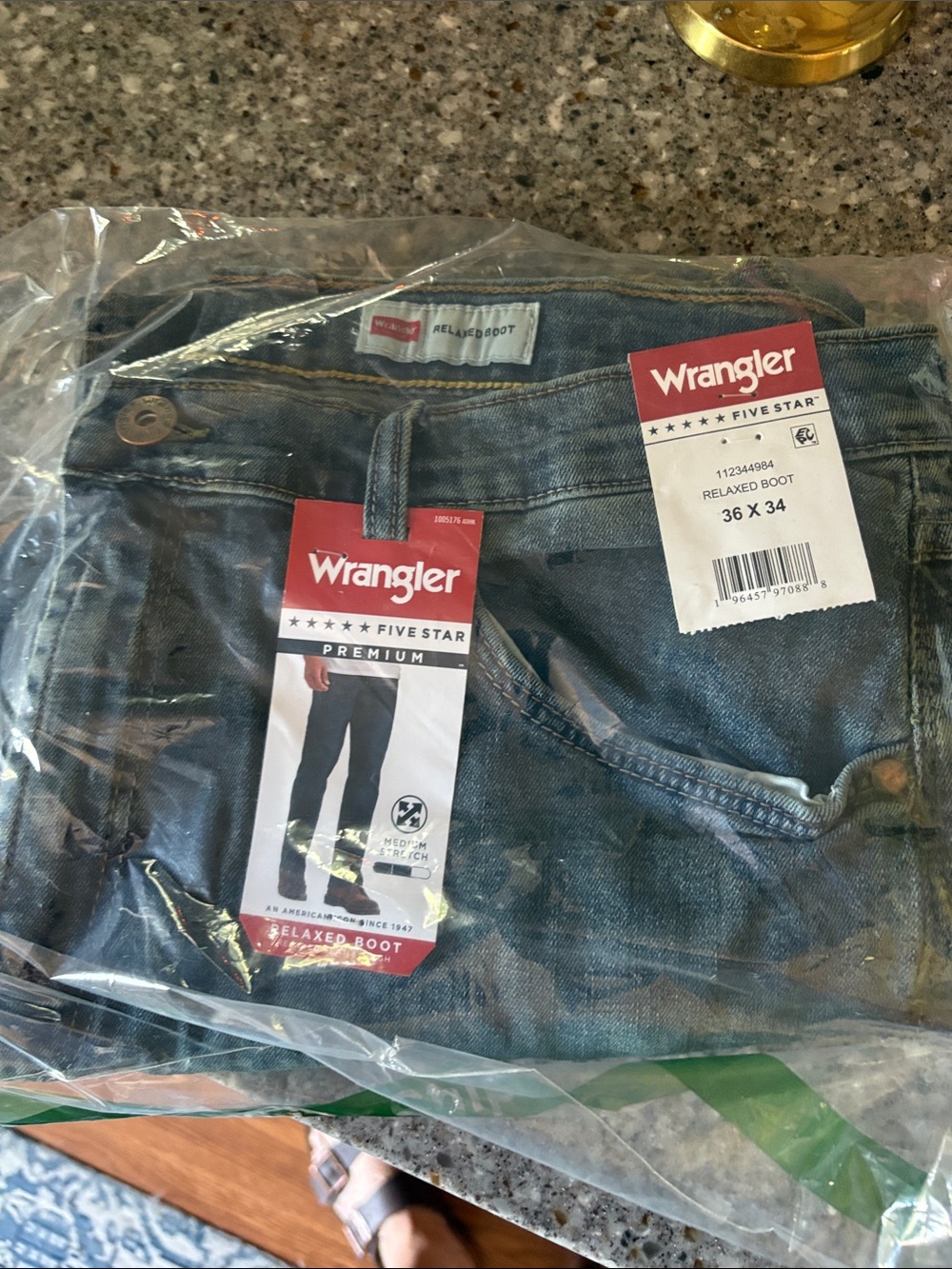 Wrangler Five Star Relaxed Boot Jeans - Blue